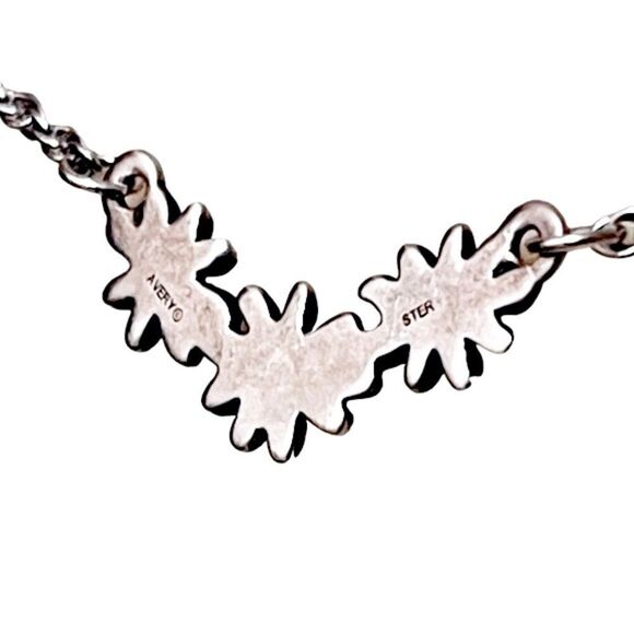 James Avery Margarita Three Flowers Sterling Silver Necklace Retired - Picture 13 of 15